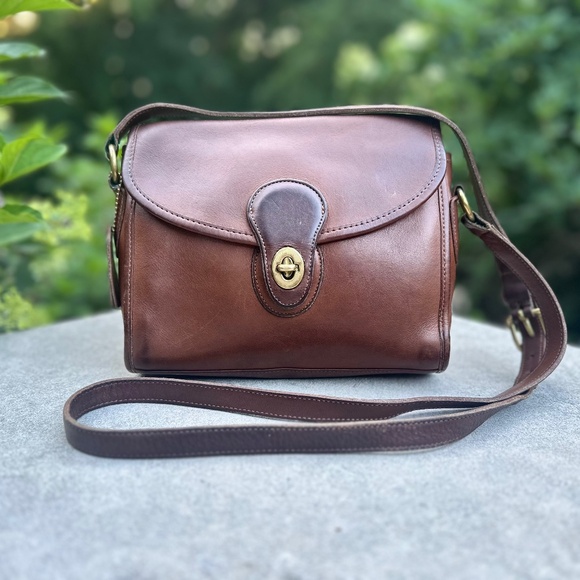 Coach Handbags - Vintage Coach Devon Leather Shoulder/Crossbody in brown Handbag